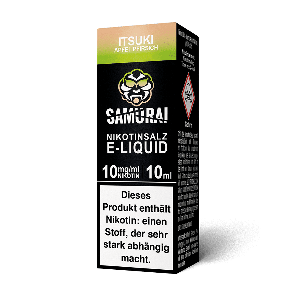 Samurai Nikotinsalz - Itsuki Apfel Pfirsich - Liquid 10mg 10ml 