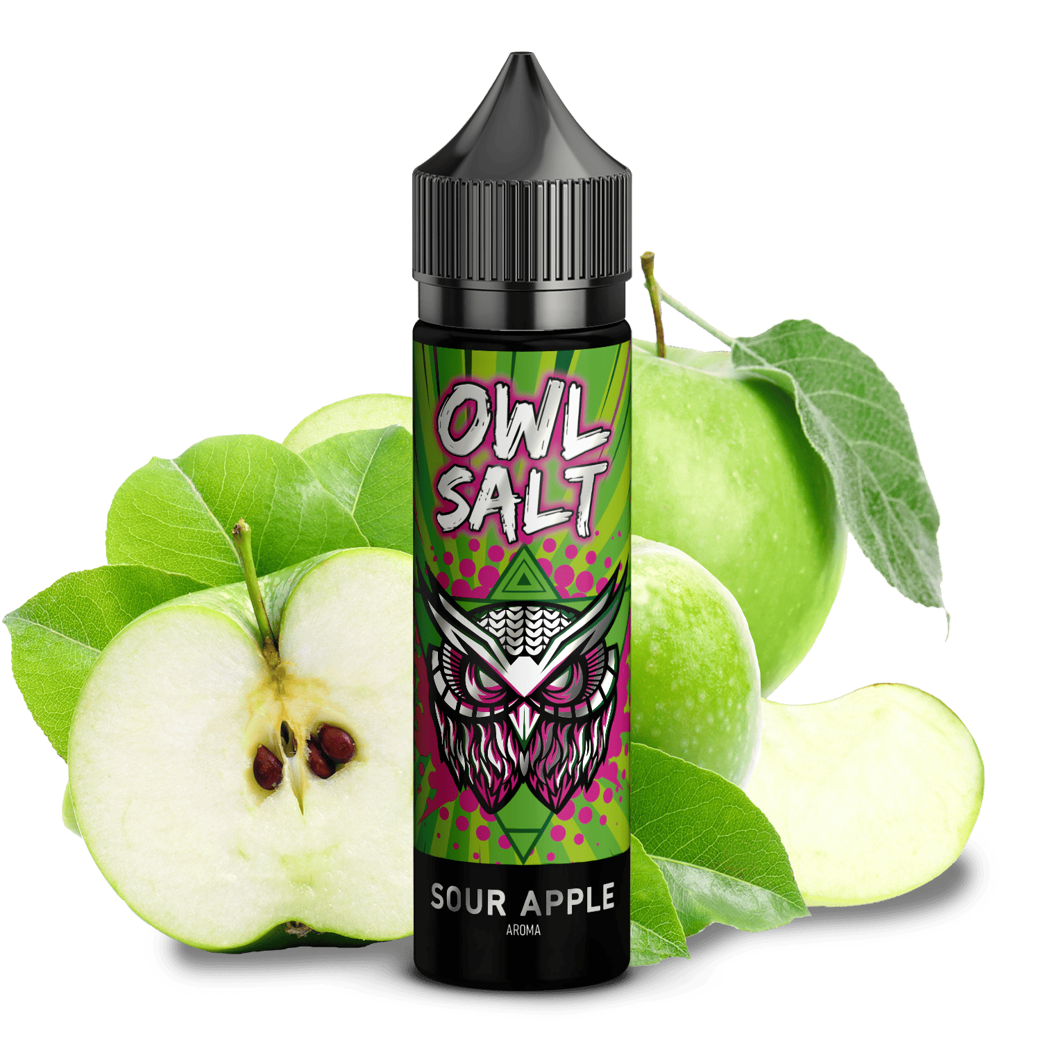 OWL Salt Aroma Longfill - Sour Apple - 10ml in 60ml Flasche C OWL Salt Aroma Longfill - Sour Apple - 10ml in 60ml Flasche C