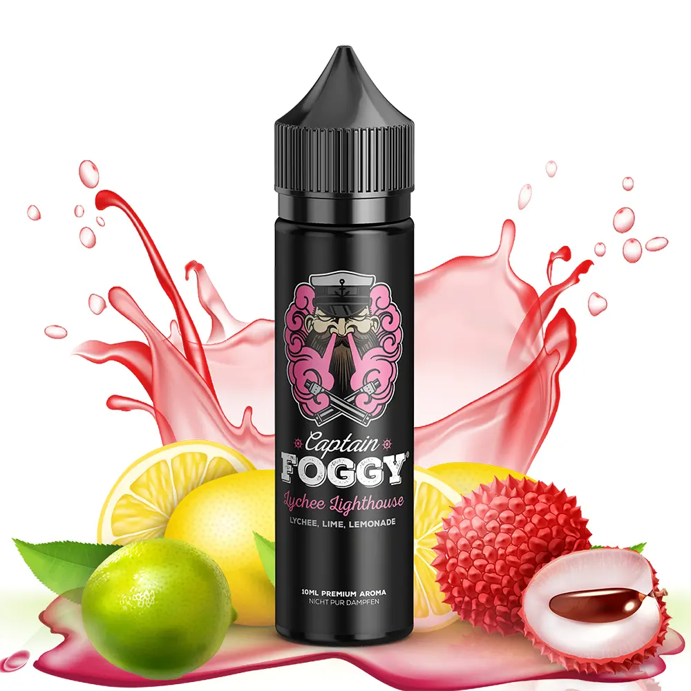 Captain Foggy Longfill - Lychee Lighthouse - 10ml Aroma in 60ml Flasche 