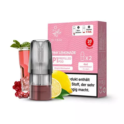 2 x Elfbar Mate 500 Einweg Pod - Pink Lemonade 2ml Nikotinsalz 2 x Elfbar Mate 500 Einweg Pod - Pink Lemonade 2ml Nikotinsalz