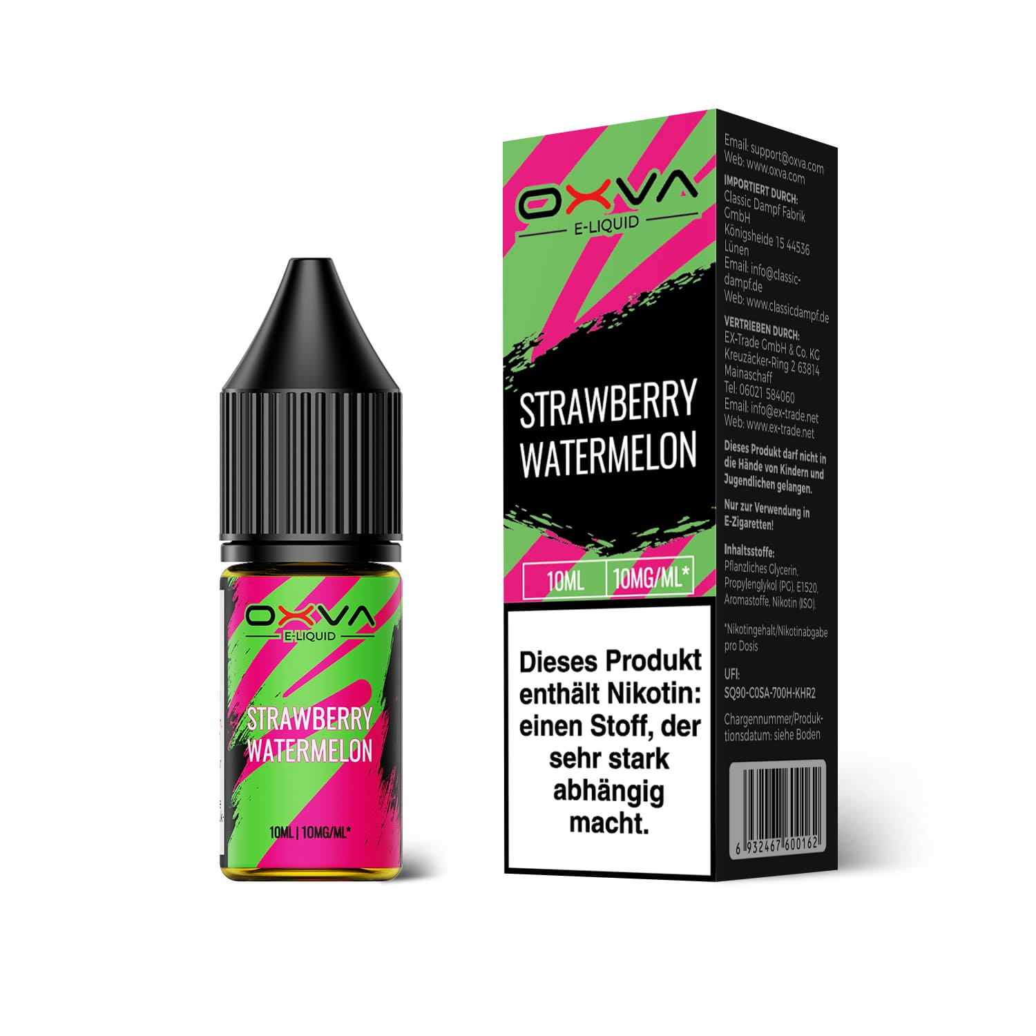 Oxva E-Liquid Nikotinsalz - Strawberry Watermelon - 10ml Liquid 10mg Oxva E-Liquid Nikotinsalz - Strawberry Watermelon - 10ml Liquid 10mg