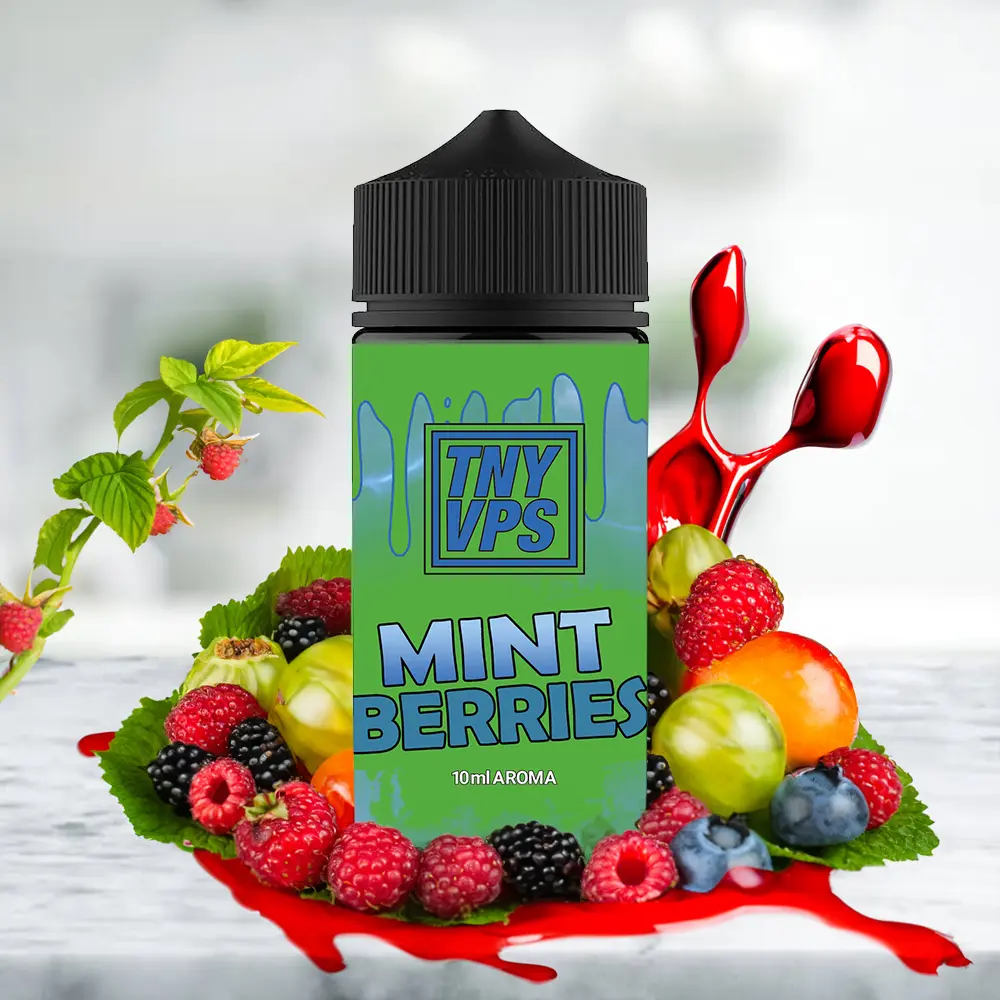 Tony Vapes Aroma Longfill - Mint Berries - 10ml in 100ml Flasche 