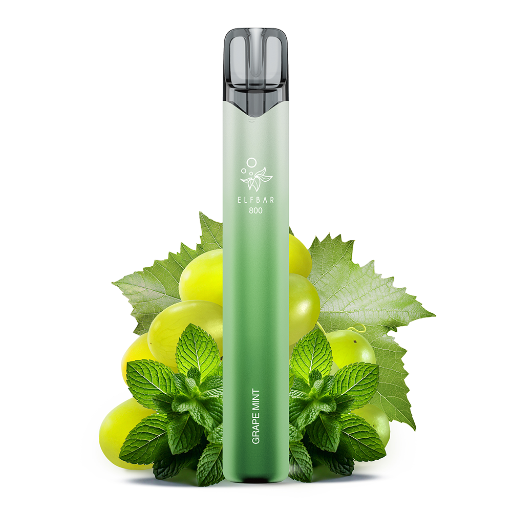Elfbar 800 Einweg E-Zigarette - Grape Mint - 0mg C Elfbar 800 Einweg E-Zigarette - Grape Mint - 0mg C
