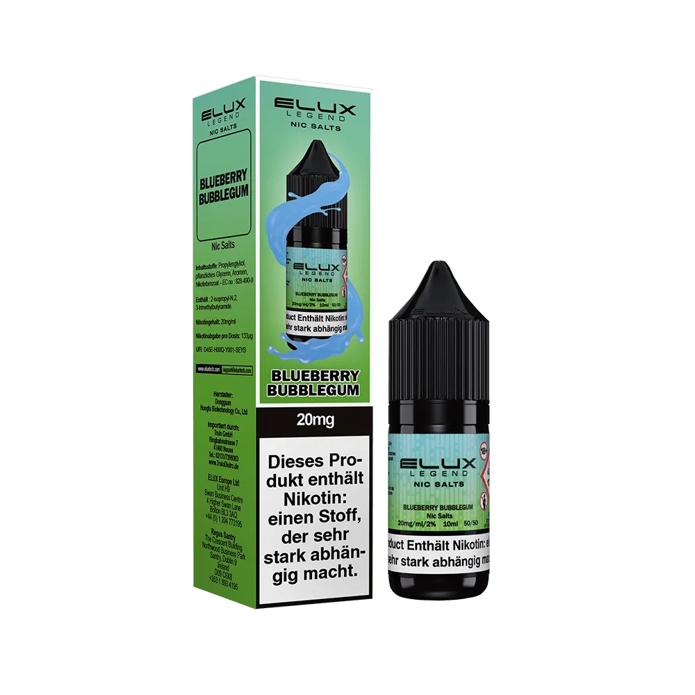 Elux - Blueberry Bubblegum 10ml Nikotinsalz Liquid
