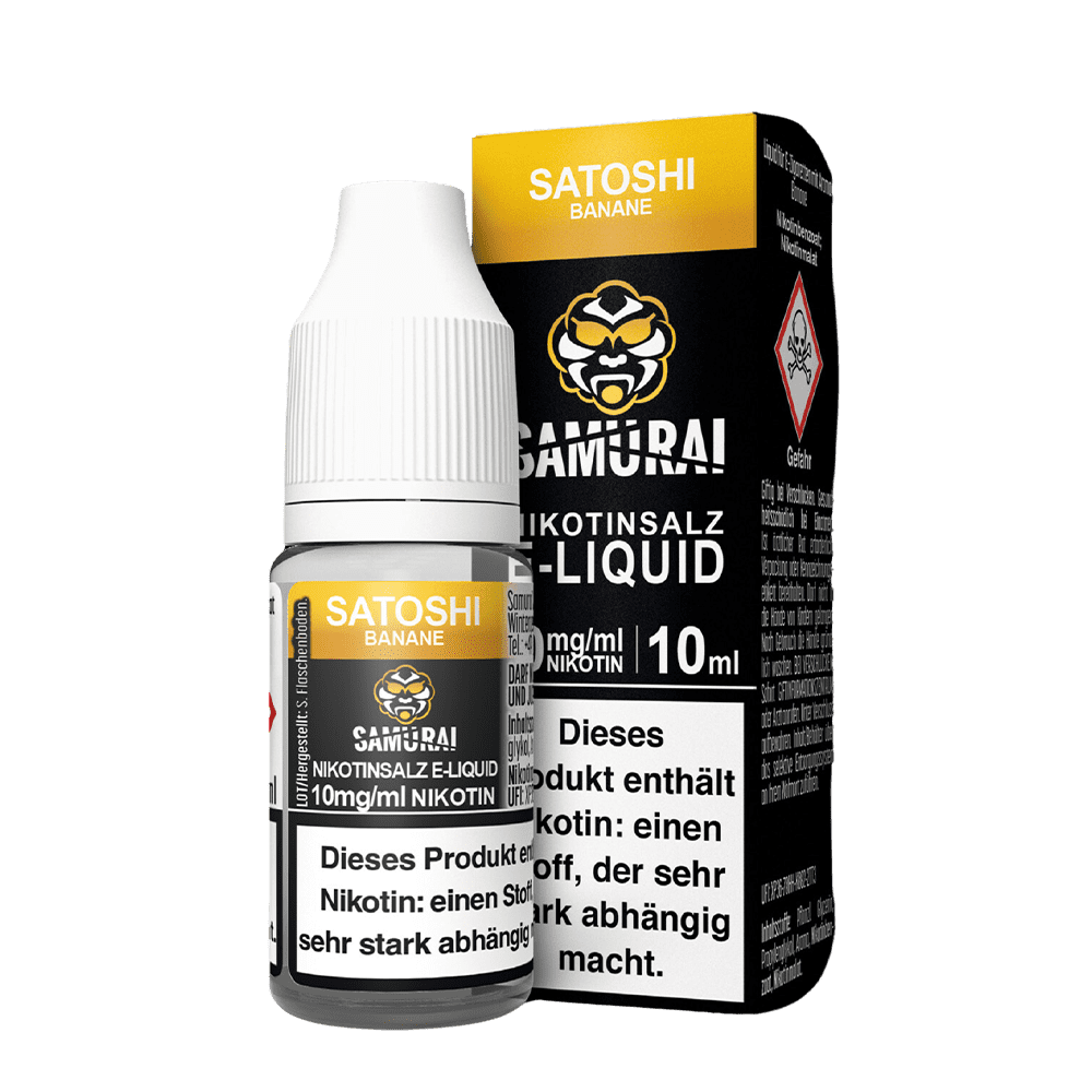 Samurai Nikotinsalz - Satshoi Banane - Liquid 10mg 10ml  Samurai Nikotinsalz - Satshoi Banane - Liquid 10mg 10ml