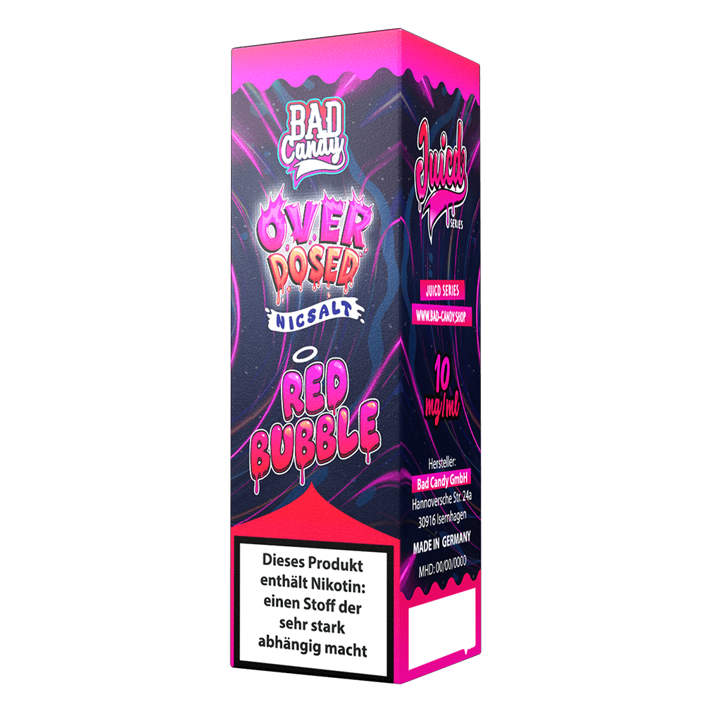Bad Candy Nikotinsalz - Red Bubble - Overdosed 10ml Liquid 10mg 