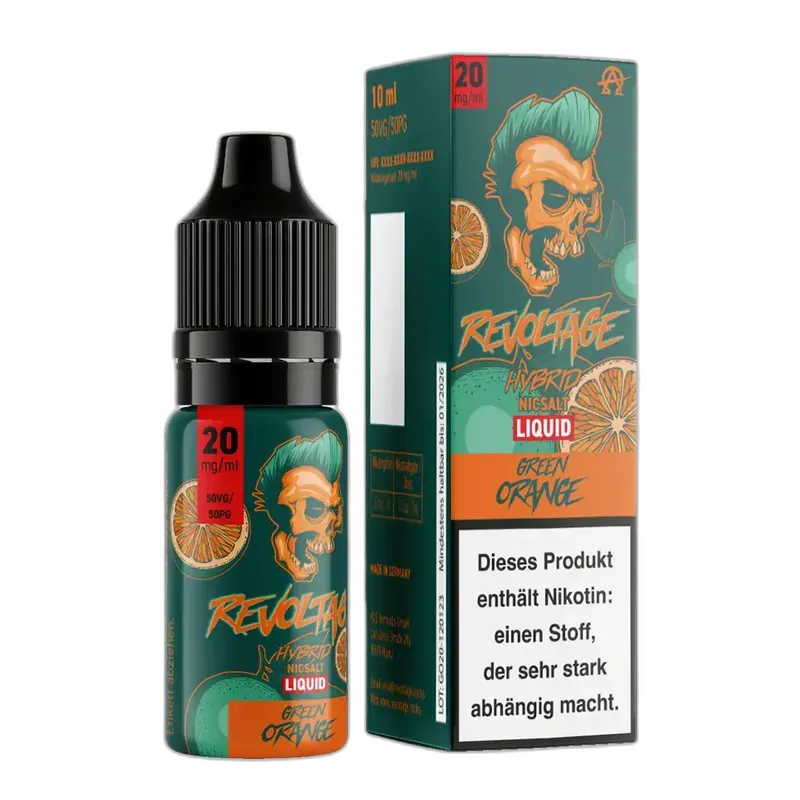 Revoltage Hybrid Nikotinsalz - Green Orange - Liquid 20mg 10ml 