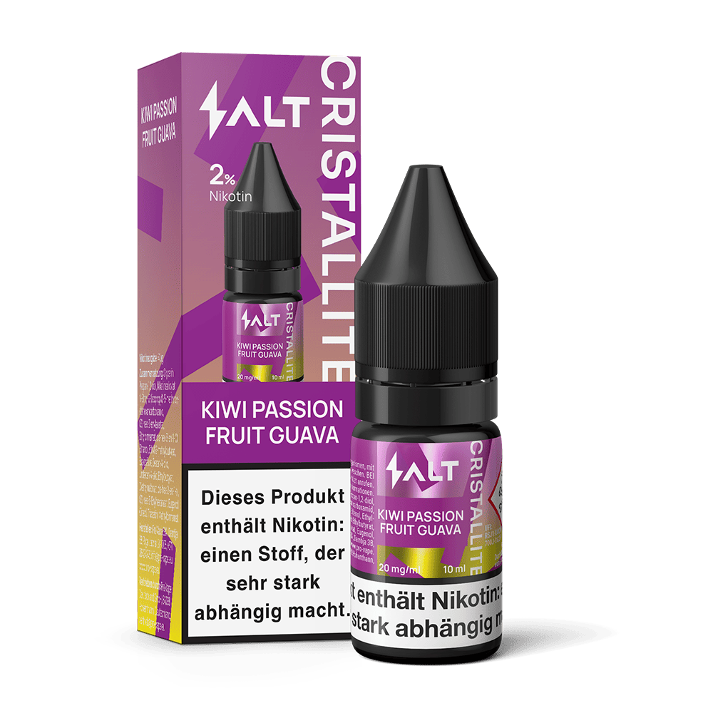 SALT Cristallite Nikotinsalz - Kiiwi Passion Fruit Guava - 10ml Liquid 20mg C SALT Cristallite Nikotinsalz - Kiiwi Passion Fruit Guava - 10ml Liquid 20mg C