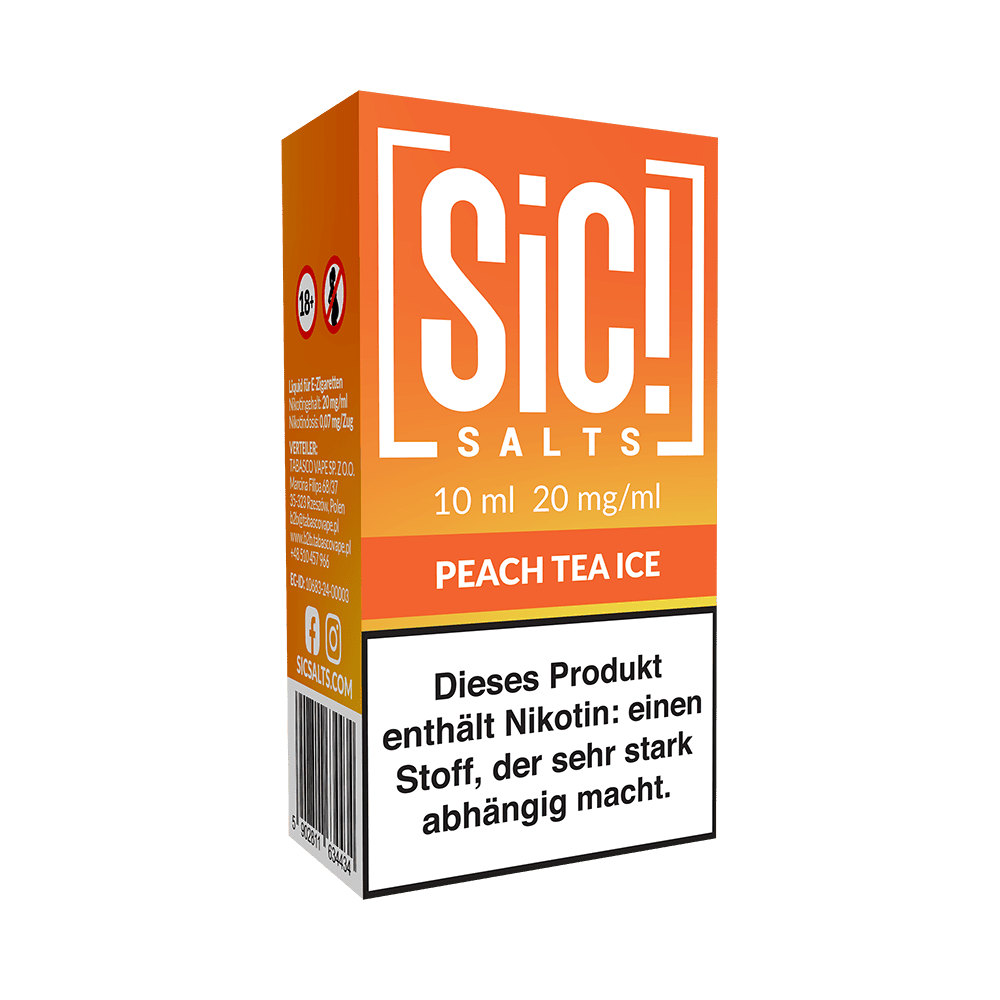 SIC Nikotinsalz - Peach Tea Ice -10ml Liquid 20mg 