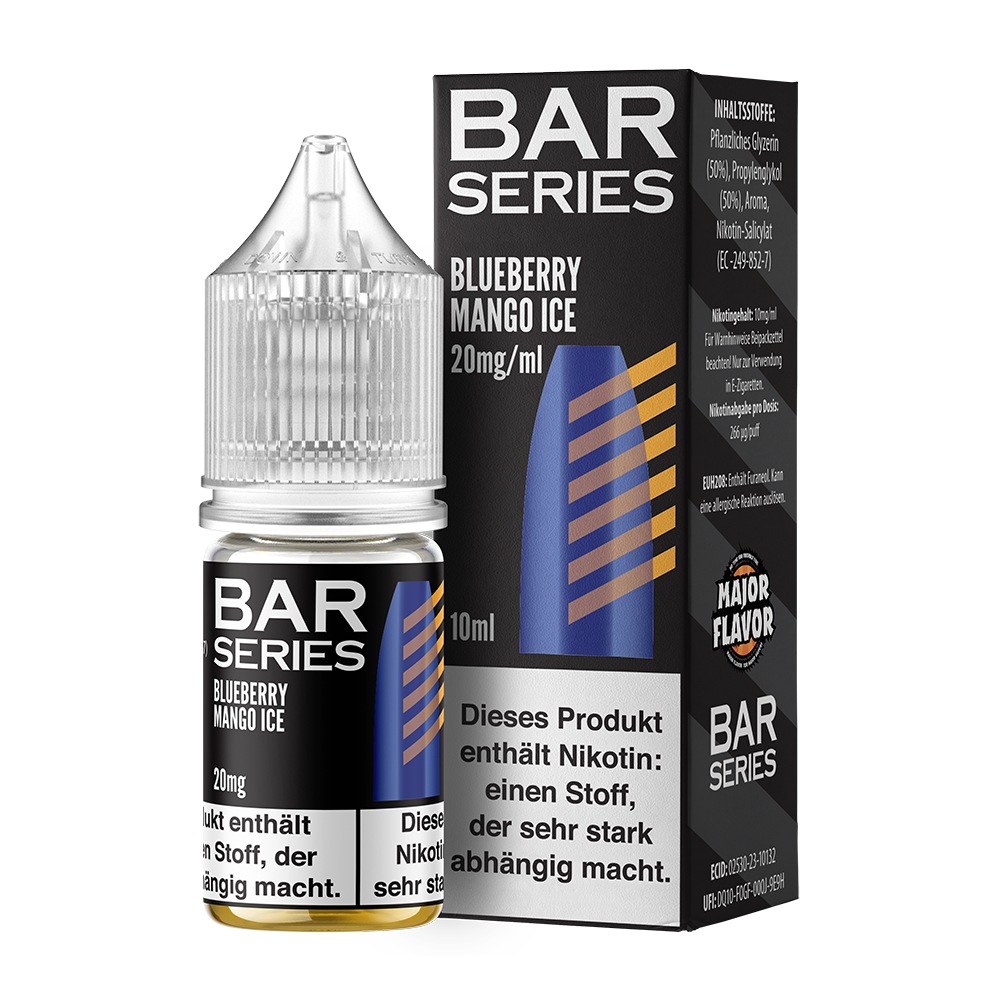 Bar Series Nikotinsalz - Blueberry Mango Ice - Liquid 10ml 20mg 