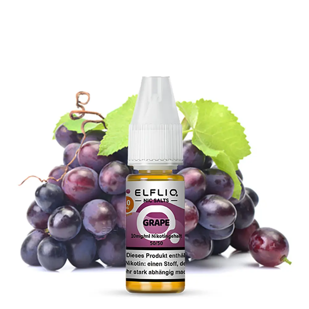 Elfliq by Elfbar Nikotinsalz - Grape - Liquid 10mg 10ml - Elfliq by Elfbar Nikotinsalz - Grape - Liquid 10mg 10ml -