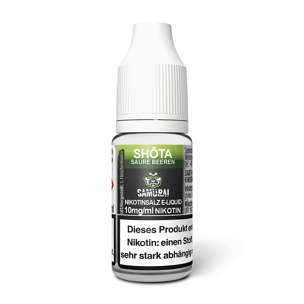 Samurai Nikotinsalz - Shota Saure Beeren - Liquid 10mg 10ml 