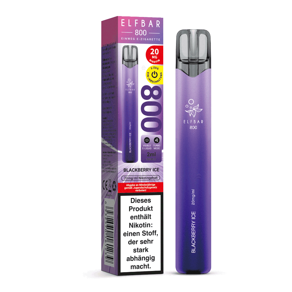 Elfbar 800 Einweg E-Zigarette - Blackberry Ice - 20mg  C