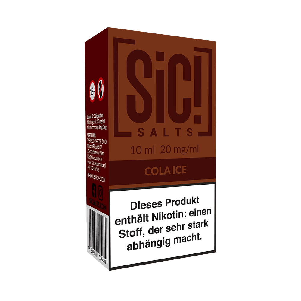 SIC Nikotinsalz - Cola Ice -10ml Liquid 20mg 