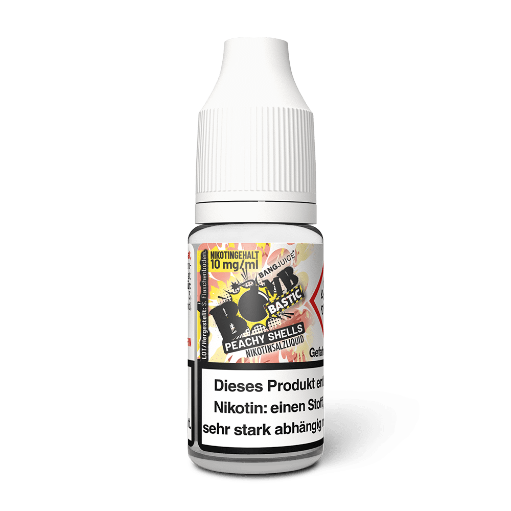 Bang Juice Bomb Bastic Nikotinsalz - Peachy Shells - 10mg 10ml  Bang Juice Bomb Bastic Nikotinsalz - Peachy Shells - 10mg 10ml