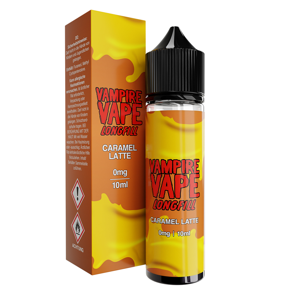 Vampire Vape Longfill - Caramel Latte - 10ml Aroma in 60ml Flasche  C