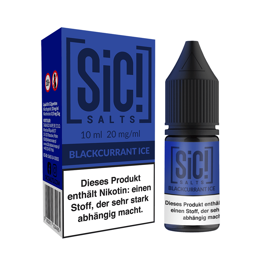 SIC Nikotinsalz - Blackcurrant Ice -10ml Liquid 20mg 