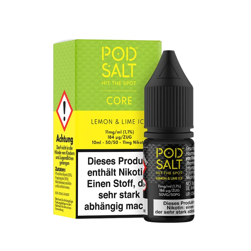 Pod Salt Core - Lemon & Lime Ice 10ml Nikotinsalz Liquid