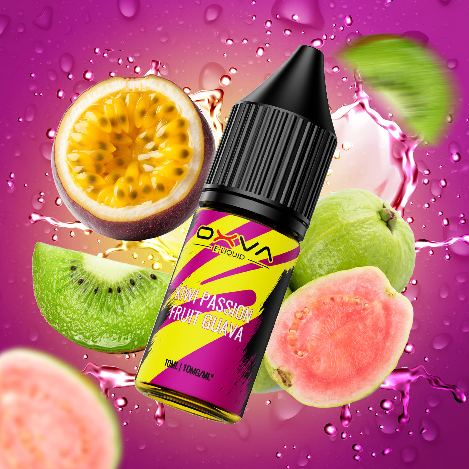 Oxva E-Liquid Nikotinsalz - Kiwi Passion Fruit Guava - 10ml Liquid 10mg 