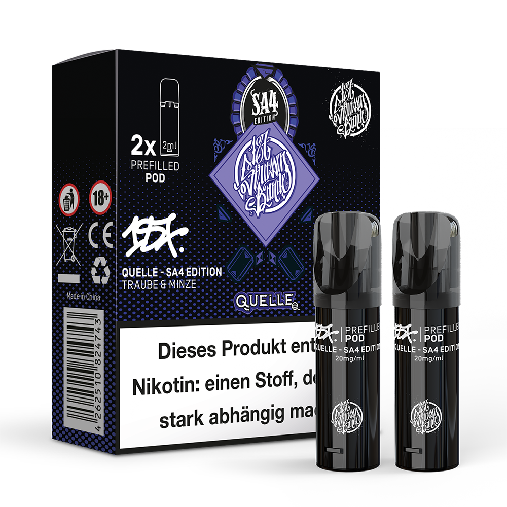 2x 187 Strassenbande Einweg Pod Quelle SA4 Edition 20mg Nikotinsalz 2ml 2x 187 Strassenbande Einweg Pod Quelle SA4 Edition 20mg Nikotinsalz 2ml
