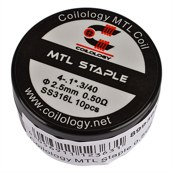 Coilology MTL Staple 0,5Ohm Edelstahl (10Stk./VE) Coilology MTL Staple 0,5Ohm Edelstahl (10Stk./VE)