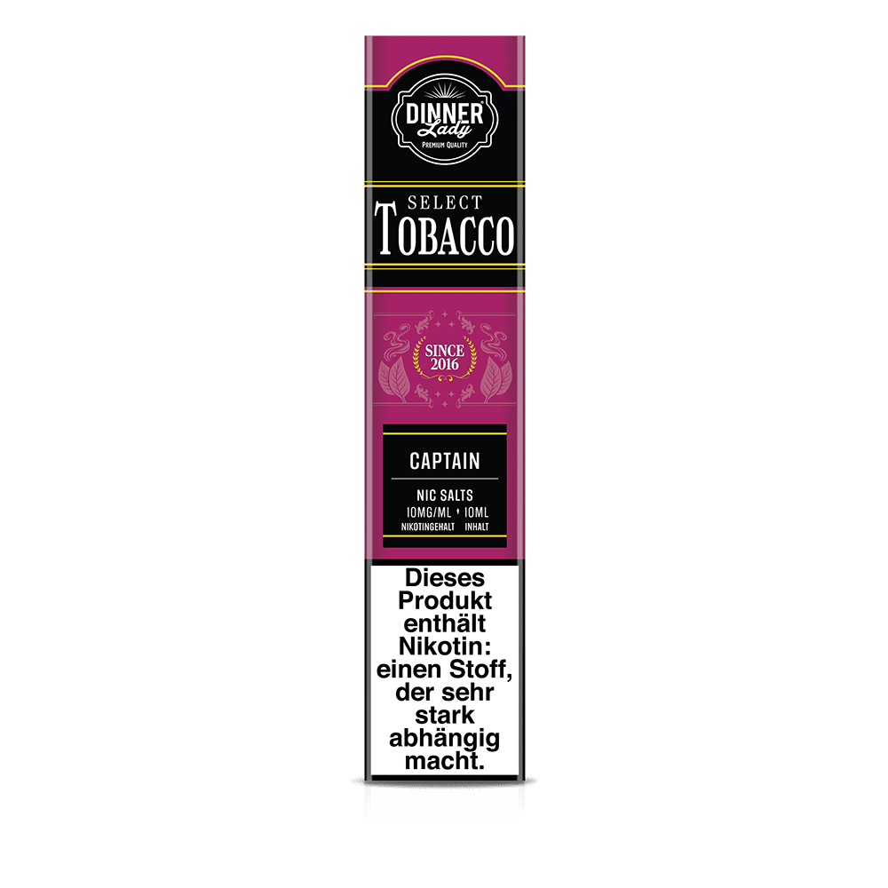 Dinner Lady Nikotinsalz - Captain - 50/50 10ml Liquid 10mg 