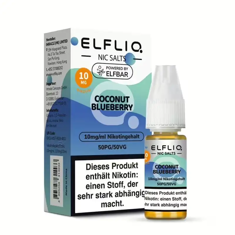 Elfliq - Coconut Blueberry 10ml Nikotinsalz Liquid - 10mg