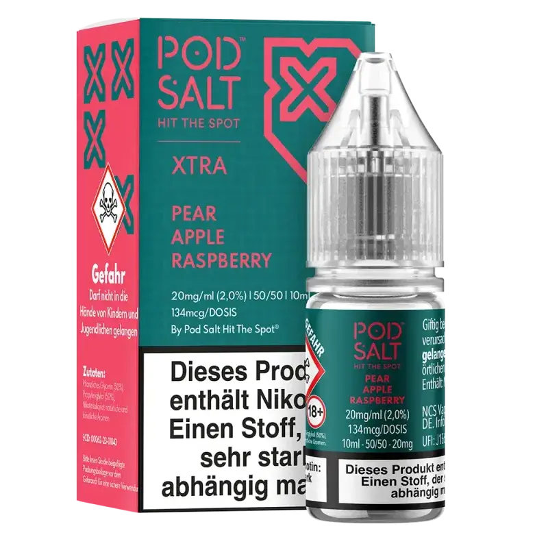 Pod Salt Xtra - Pear Apple Raspberry 10ml Nikotinsalz Liquid