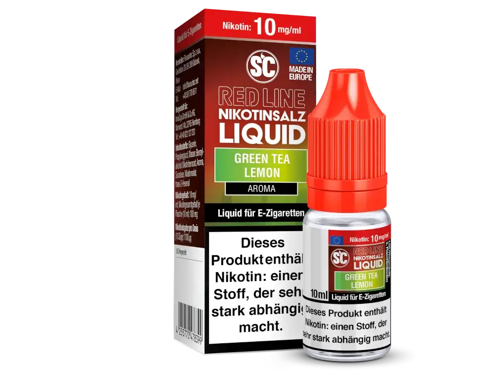 SC Red Line - Green Tea Lemon 10ml Nikotinsalz Liquid