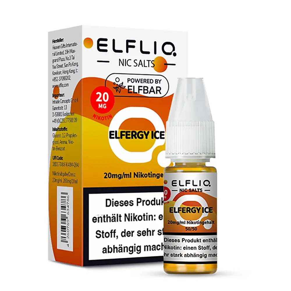 Elfliq by Elfbar Nikotinsalz - Elfergy Ice - Liquid 20mg 10ml -  Elfliq by Elfbar Nikotinsalz - Elfergy Ice - Liquid 20mg 10ml -