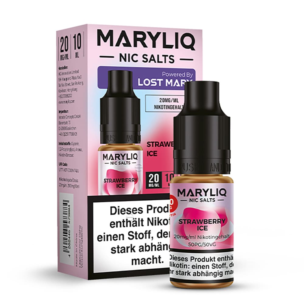 Maryliq Nikotinsalz - Strawberry Ice - 20mg 10ml  Maryliq Nikotinsalz - Strawberry Ice - 20mg 10ml