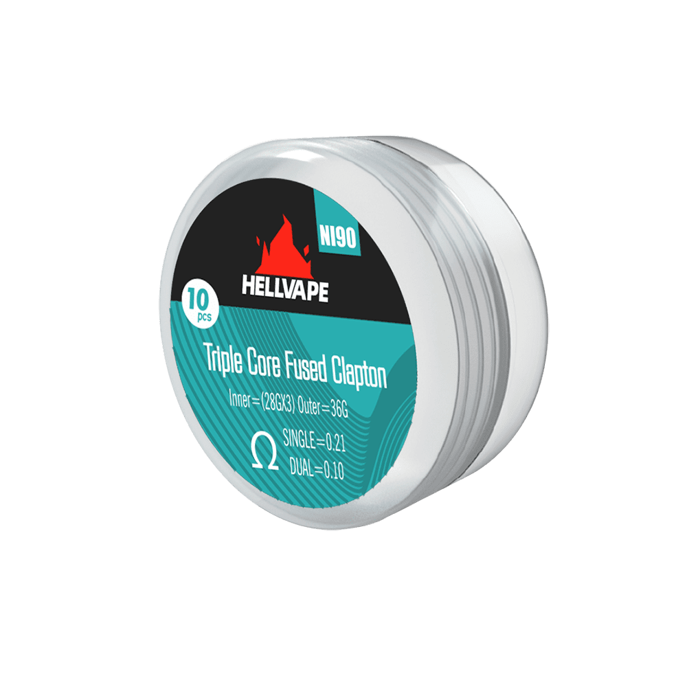 Hellvape Triple Core Fused Clapton Coil 0,21 Ohm Ni90 Hellvape Triple Core Fused Clapton Coil 0,21 Ohm Ni90