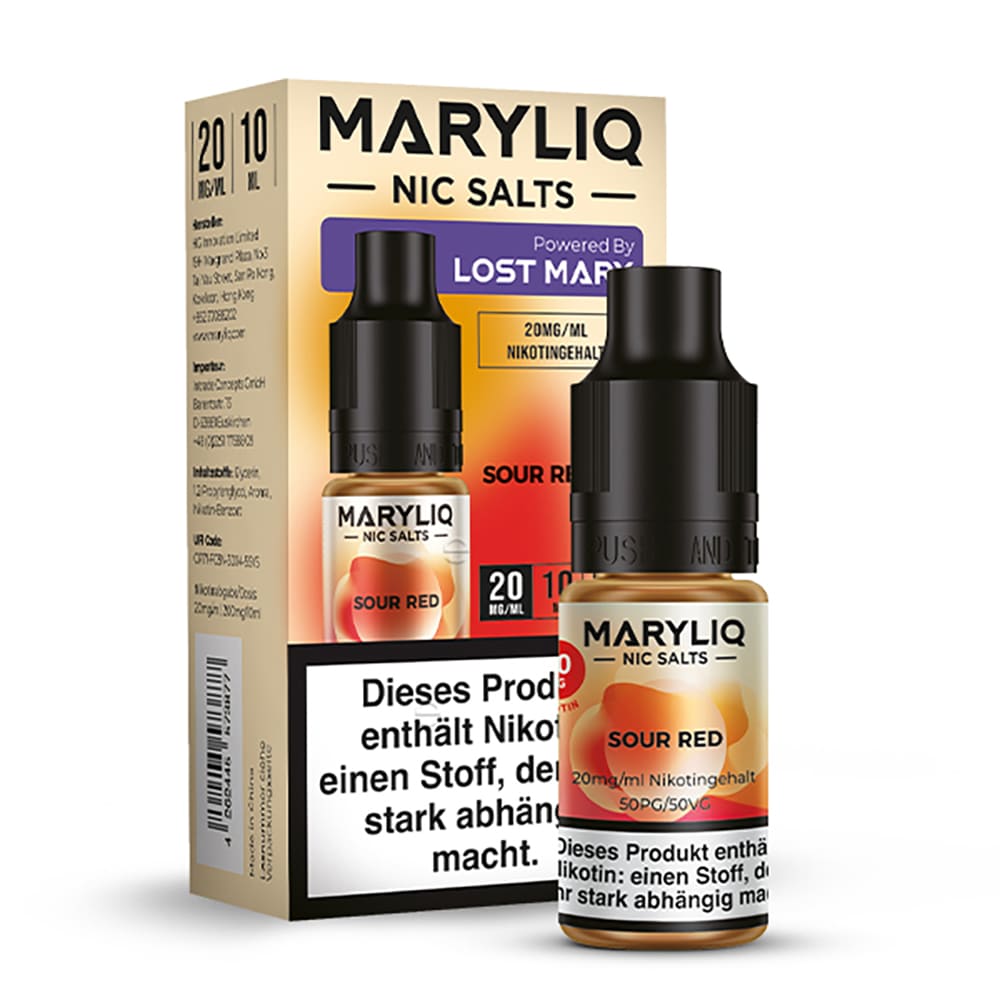 Maryliq Nikotinsalz - Sour Red - 20mg 10ml 