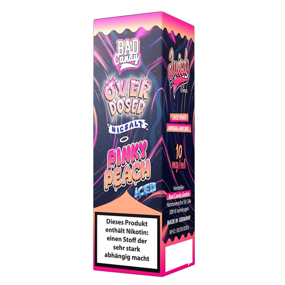 Bad Candy Nikotinsalz - Pinky Peach Iced - Overdosed 10ml Liquid 20mg 