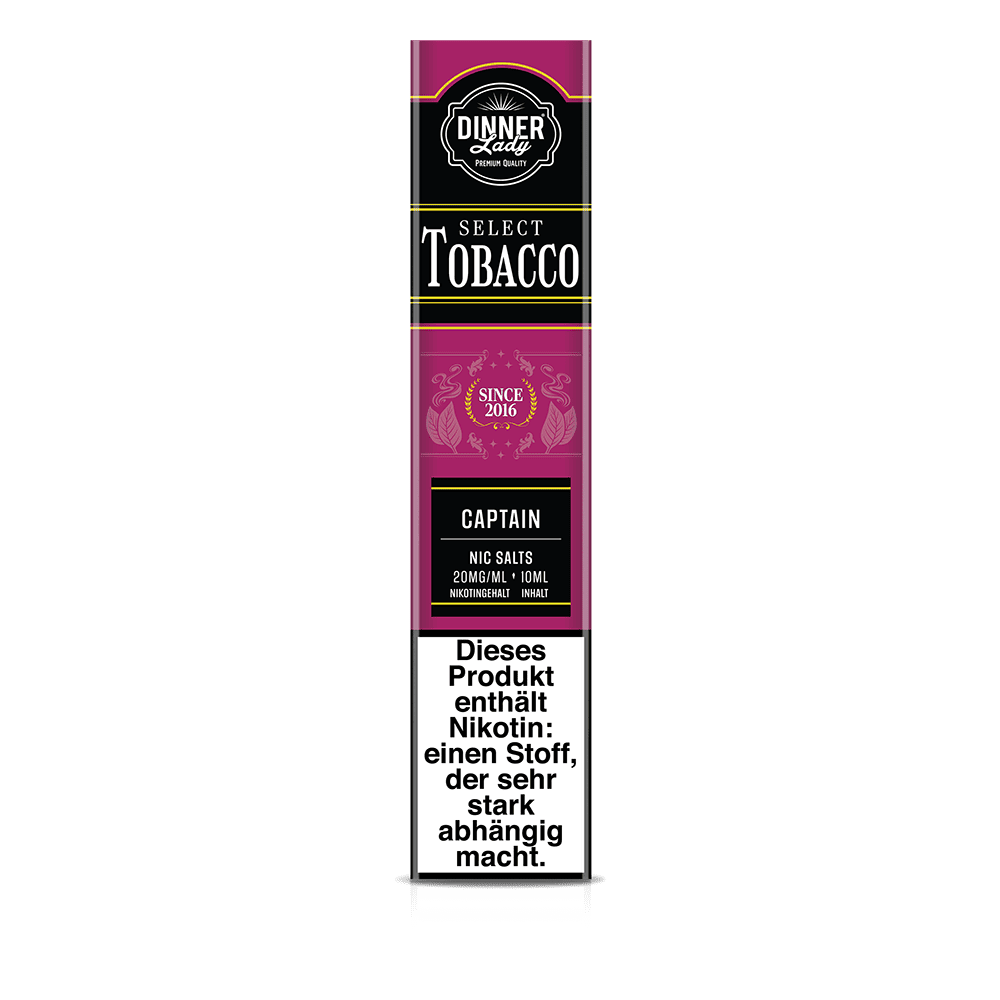 Dinner Lady Nikotinsalz - Captain - 50/50 10ml Liquid 20mg 