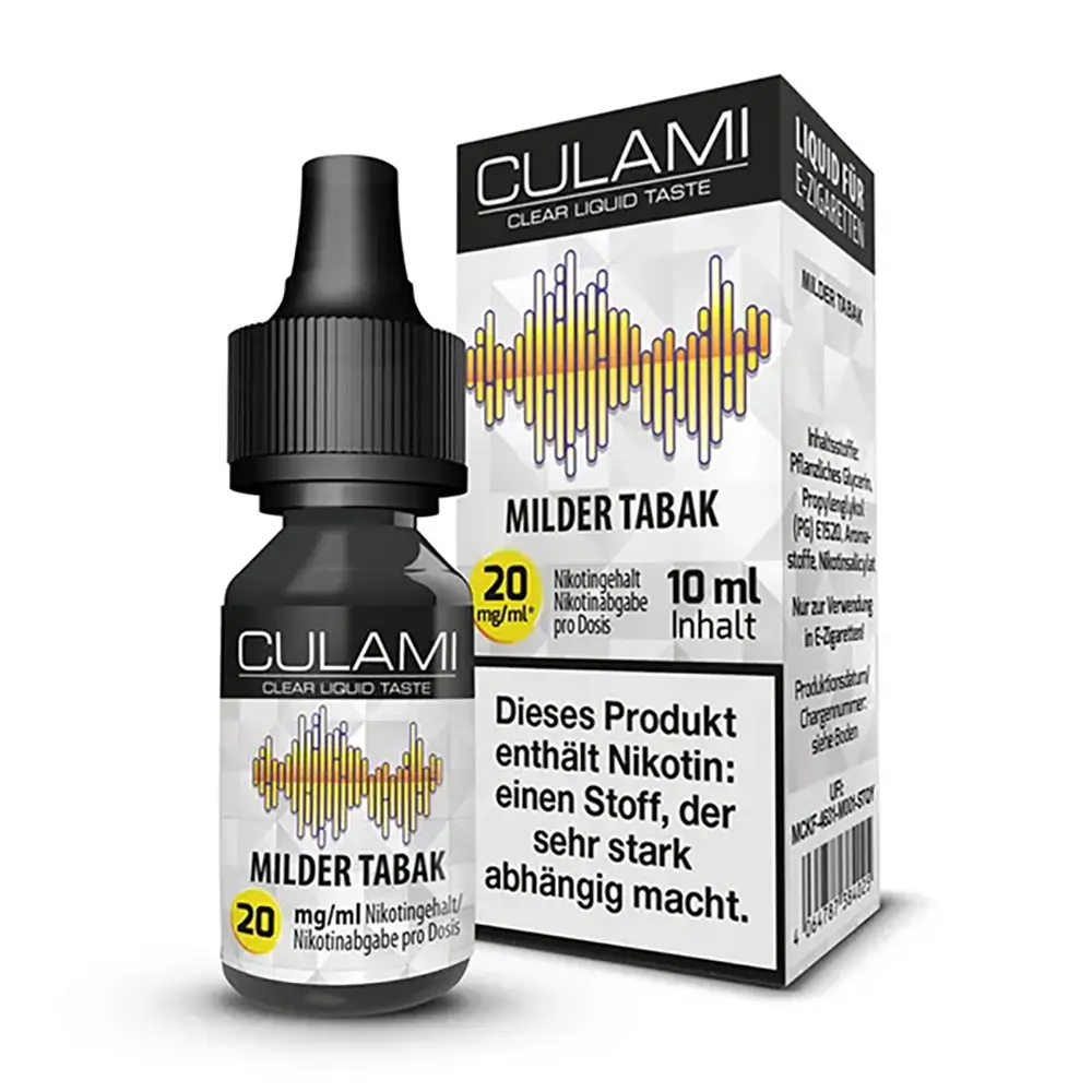 Culami Nikotinsalz - Milder Tabak  Liquid - Liquid 20mg