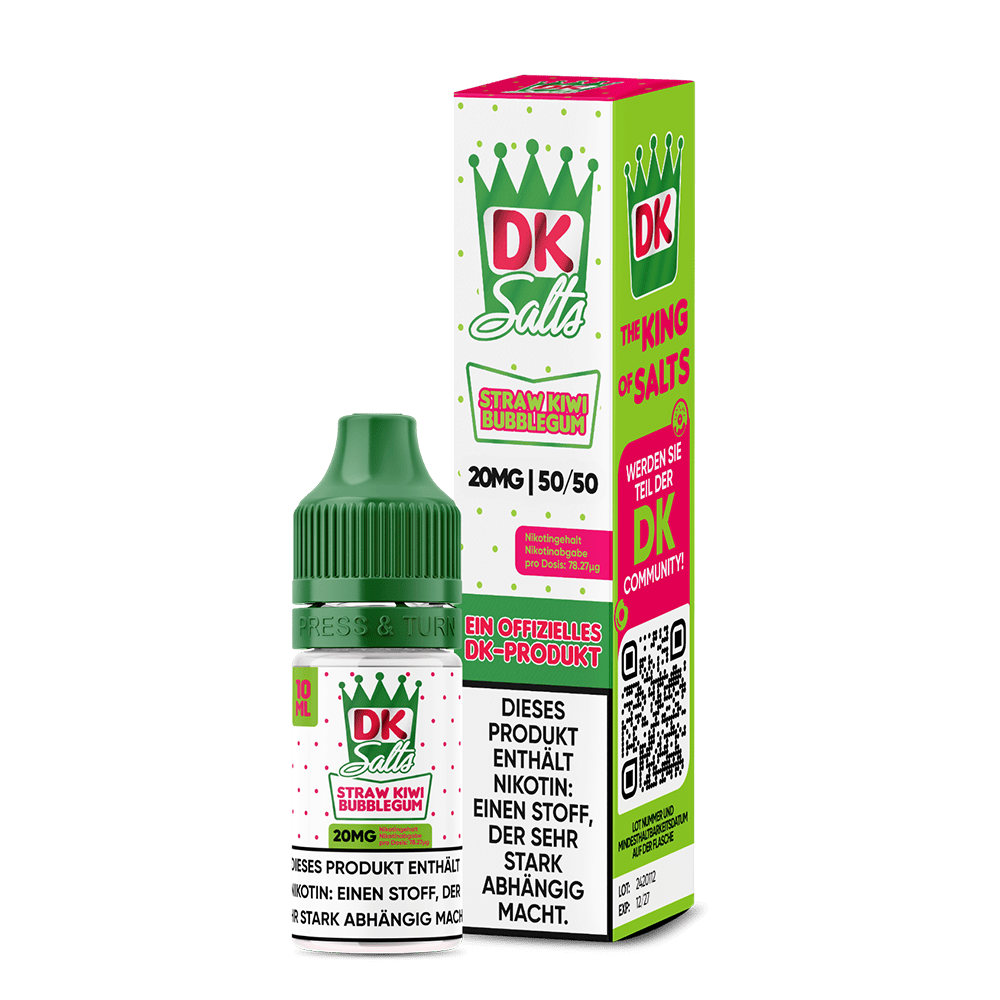 DK Salts Nikotinsalz - Straw Kiwi Bubblegum - Liquid 20mg 10ml C DK Salts Nikotinsalz - Straw Kiwi Bubblegum - Liquid 20mg 10ml C