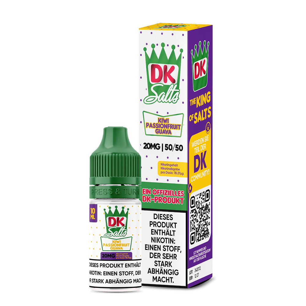 DK Salts Nikotinsalz - Kiwi Passionfruit Guava - Liquid 20mg 10ml C DK Salts Nikotinsalz - Kiwi Passionfruit Guava - Liquid 20mg 10ml C