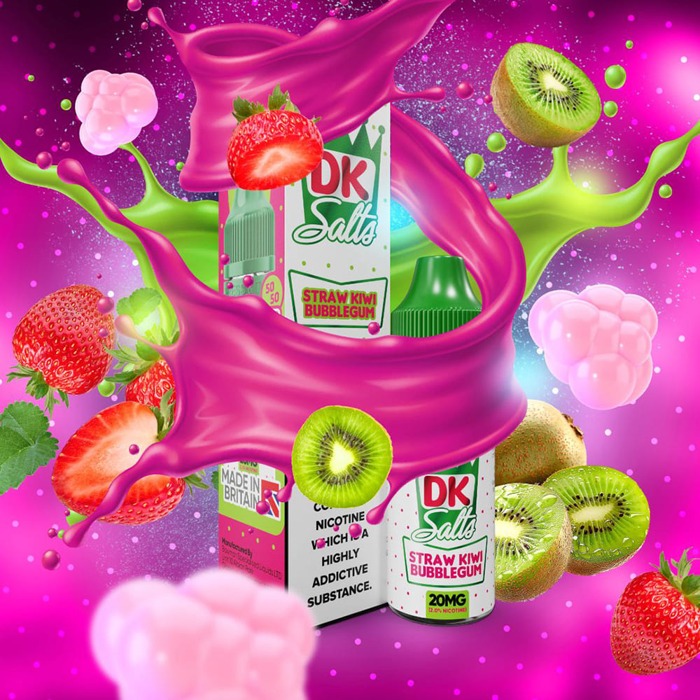 DK Salts Nikotinsalz - Straw Kiwi Bubblegum - Liquid 20mg 10ml  C