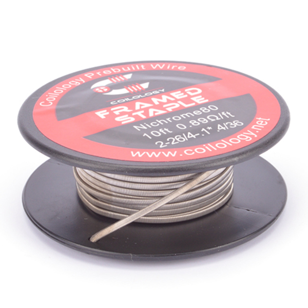 Coilology Framed Staple Nichrome Spule (10ft) 2-26/4-0,4*0,1/36 Coilology Framed Staple Nichrome Spule (10ft) 2-26/4-0,4*0,1/36