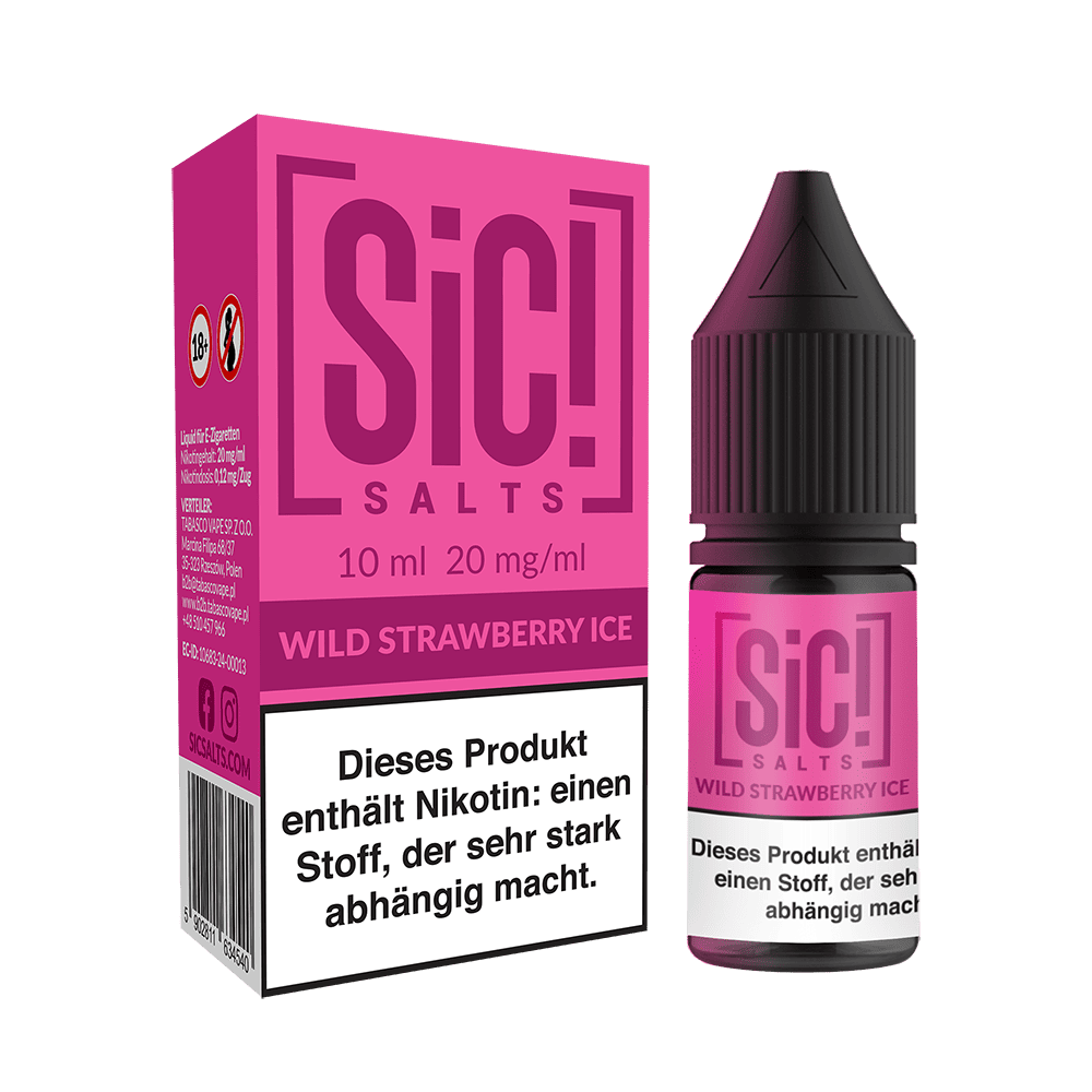 SIC Nikotinsalz - Wild Strawberry Ice -10ml Liquid 20mg 