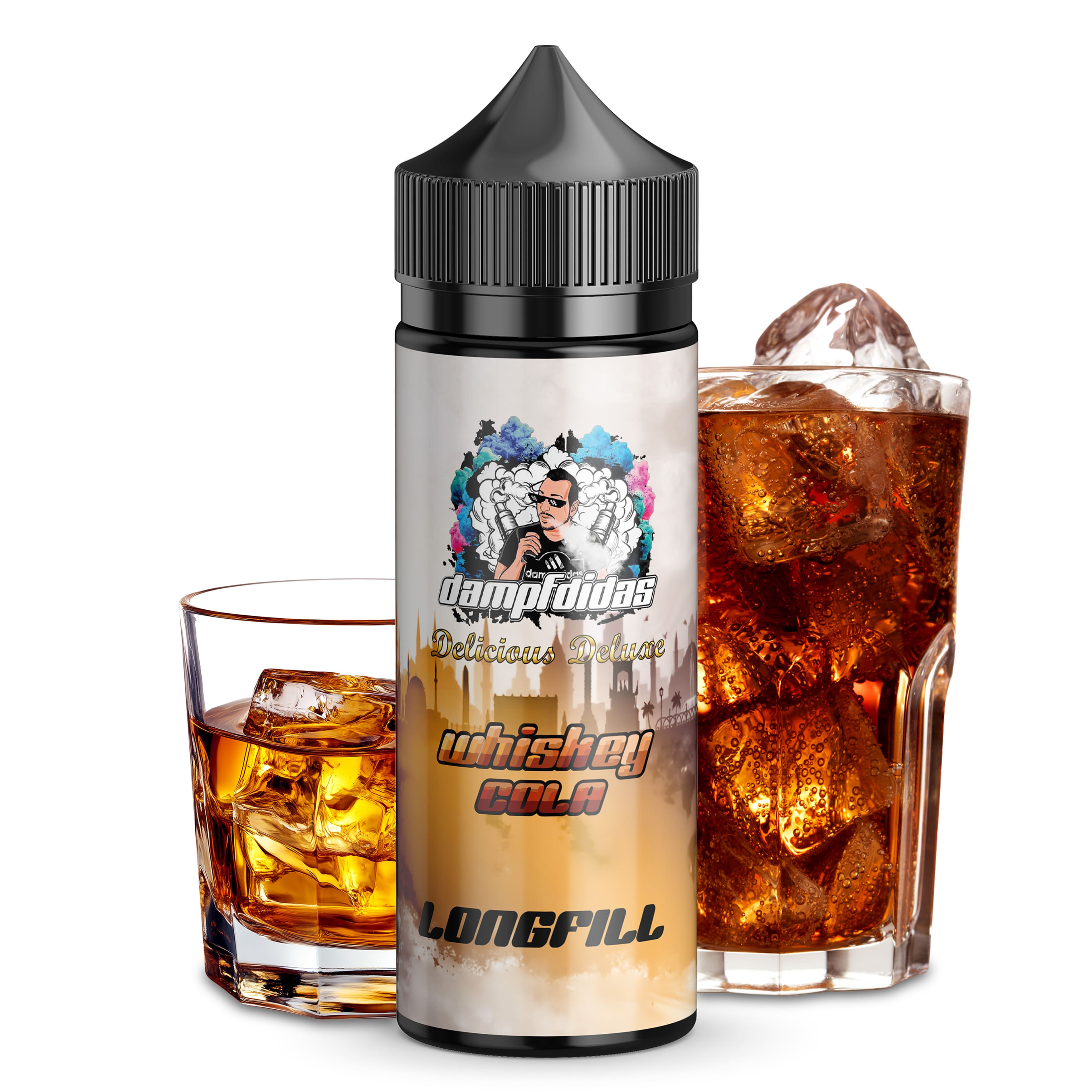 Dampfdidas Longfill - Whiskey Cola - 10ml Aroma in 120ml Flasche C Dampfdidas Longfill - Whiskey Cola - 10ml Aroma in 120ml Flasche C