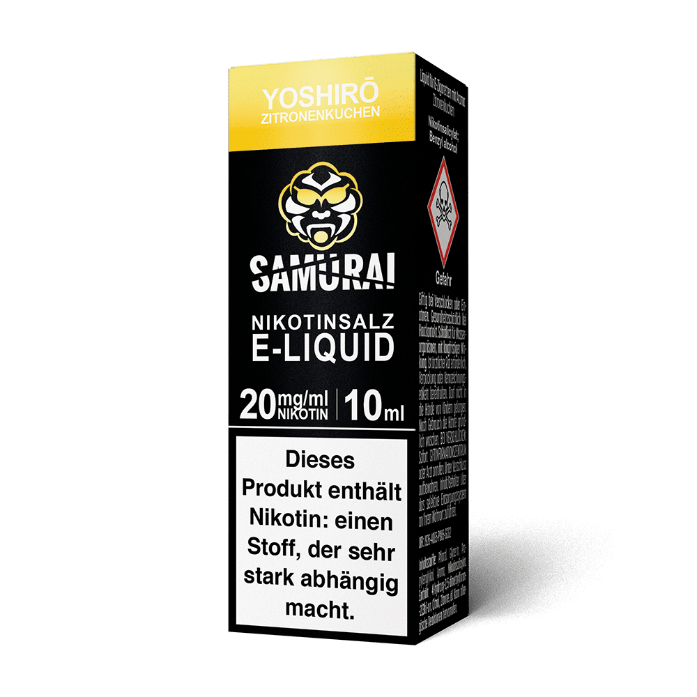 Samurai Nikotinsalz - Yoshiro Zitronenkuchen - Liquid 20mg 10ml 