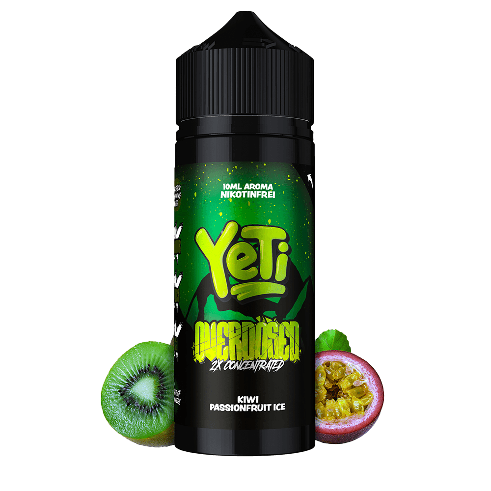 Yeti Overdosed Aroma Longfill - Kiwi Passionfruit Ice - 10ml in 120ml Flasche Yeti Overdosed Aroma Longfill - Kiwi Passionfruit Ice - 10ml in 120ml Flasche