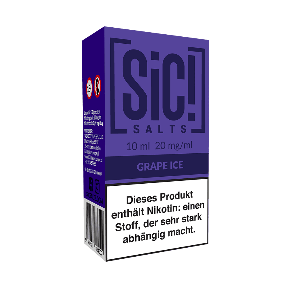 SIC Nikotinsalz - Grape Ice -10ml Liquid 20mg 