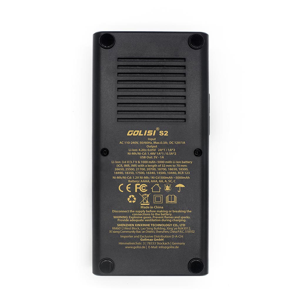 Golisi Smart S2 Ladegerät 2-Schacht /2A Golisi Smart S2 Ladegerät 2-Schacht /2A