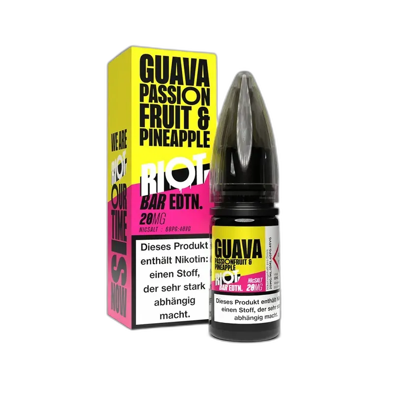 Riot Squad Nikotinsalz - Guava Passionfruit Pineapple - Liquid 20mg 10ml Riot Squad Nikotinsalz - Guava Passionfruit Pineapple - Liquid 20mg 10ml