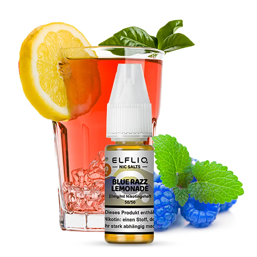 Elfliq by Elfbar Nikotinsalz - Blue Razz Lemonade - Liquid 10mg 10ml - Elfliq by Elfbar Nikotinsalz - Blue Razz Lemonade - Liquid 10mg 10ml -