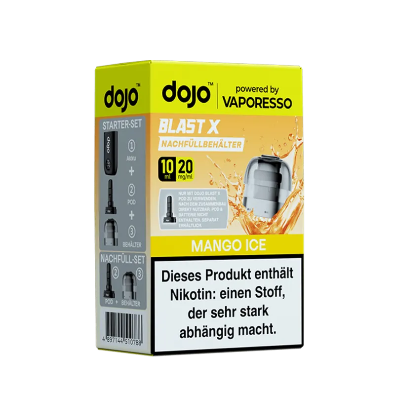 Vaporesso Dojo Blast X Einweg Pod - Mango Ice 10ml Nikotinsalz