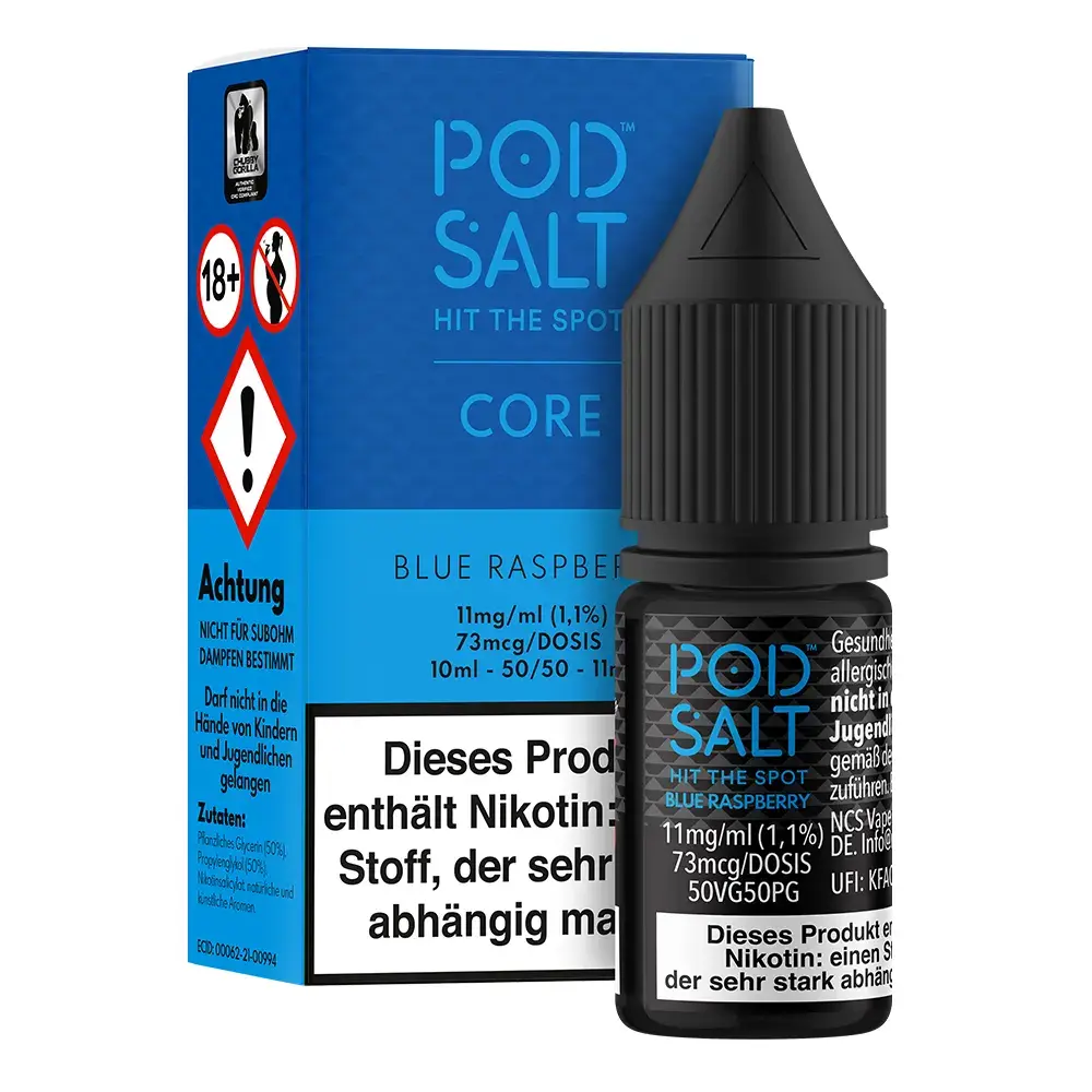 Pod Salt Core Blue Raspberry 10ml 11mg  Pod Salt Core Blue Raspberry 10ml 11mg